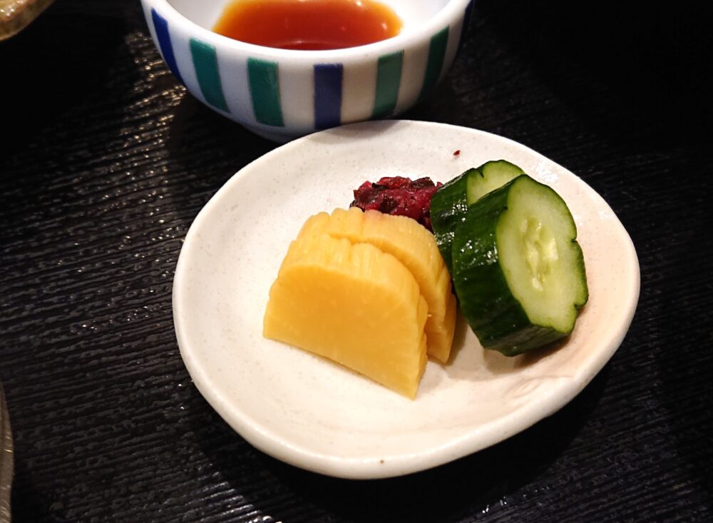 「和処 一暁(いちぎょう)」カサゴ天ぷら定食の香の物