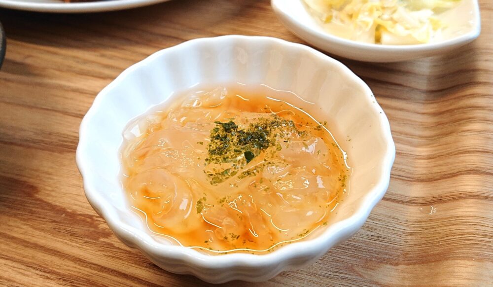 「ぼーめん定食」小鉢のところてん